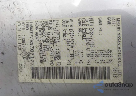 2019 Nissan Frontier Sv z USA, uszkodzony, nr VIN 1N6AD0EV0KN707177